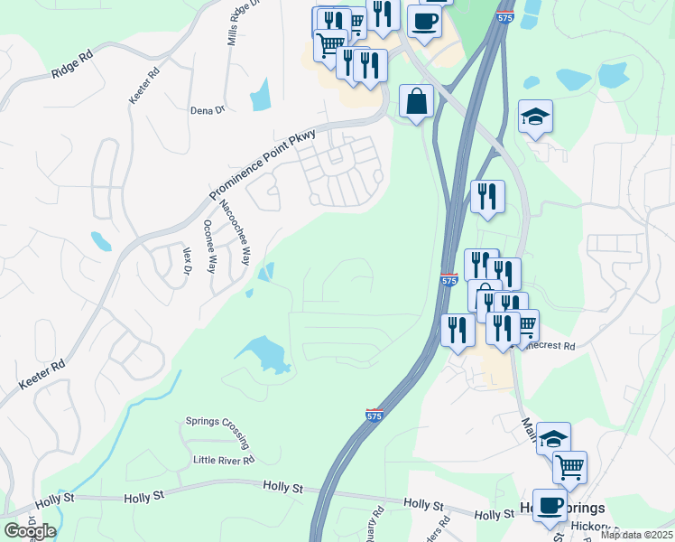 map of restaurants, bars, coffee shops, grocery stores, and more near 330 Hidden Creek Lane in Canton