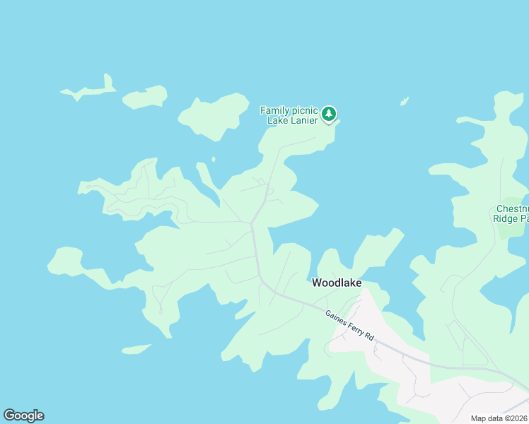 map of restaurants, bars, coffee shops, grocery stores, and more near 6760 Gaines Ferry Road in Flowery Branch