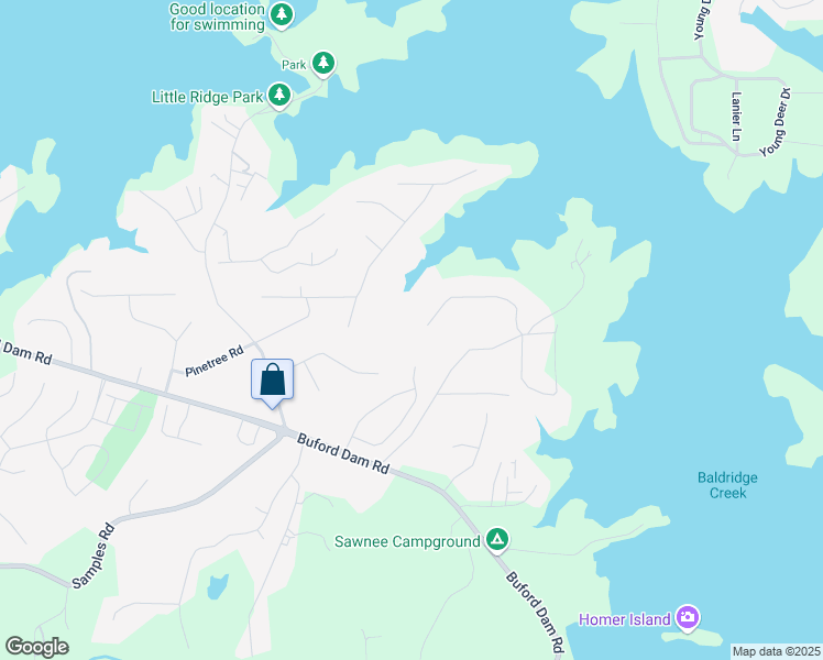 map of restaurants, bars, coffee shops, grocery stores, and more near 3380 Canon Bay Drive in Cumming