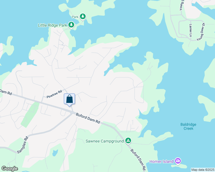 map of restaurants, bars, coffee shops, grocery stores, and more near 3380 Canon Bay Drive in Cumming