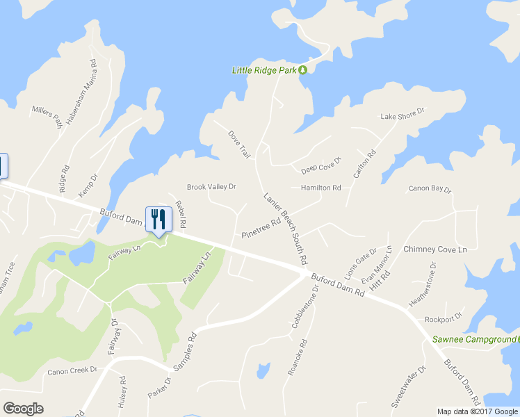 map of restaurants, bars, coffee shops, grocery stores, and more near 2680 Merry Road in Cumming