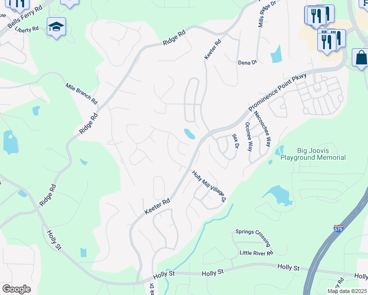 map of restaurants, bars, coffee shops, grocery stores, and more near 328 Nobleman Way in Canton