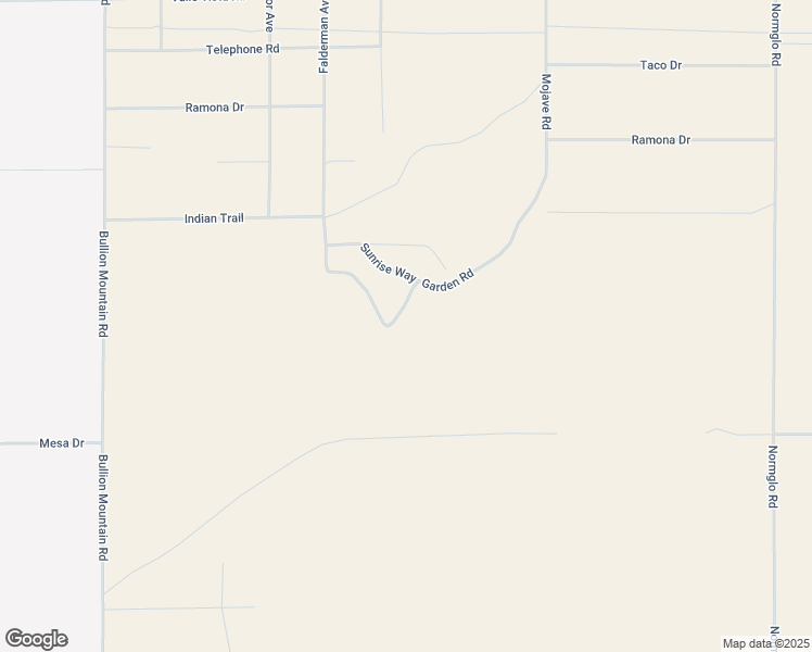 map of restaurants, bars, coffee shops, grocery stores, and more near 76693 Garden Road in Twentynine Palms
