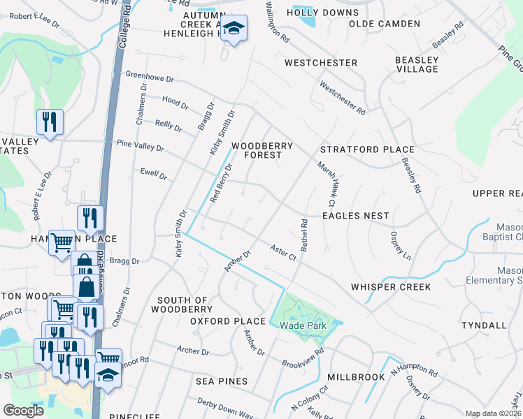 map of restaurants, bars, coffee shops, grocery stores, and more near 3300 Tudor Court in Wilmington