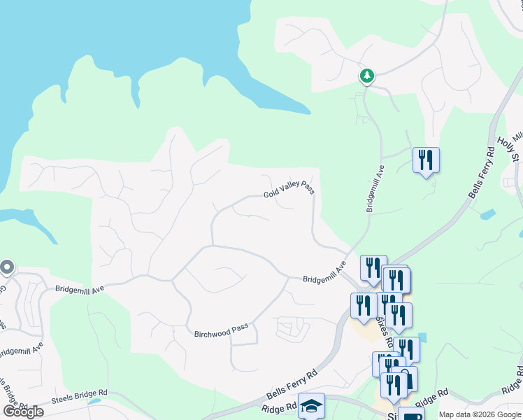 map of restaurants, bars, coffee shops, grocery stores, and more near 409 Dogwood Way in Canton