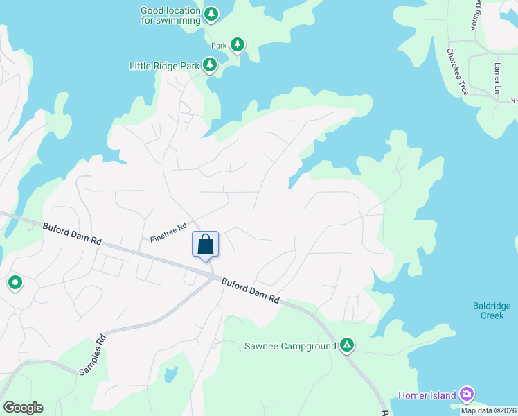 map of restaurants, bars, coffee shops, grocery stores, and more near 3060 Carlton Road in Cumming