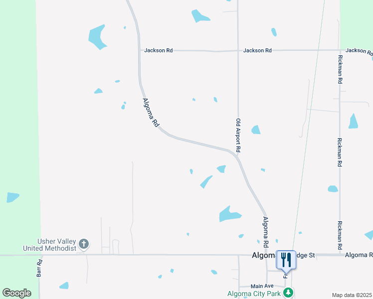 map of restaurants, bars, coffee shops, grocery stores, and more near 1863 Algoma Road in Pontotoc