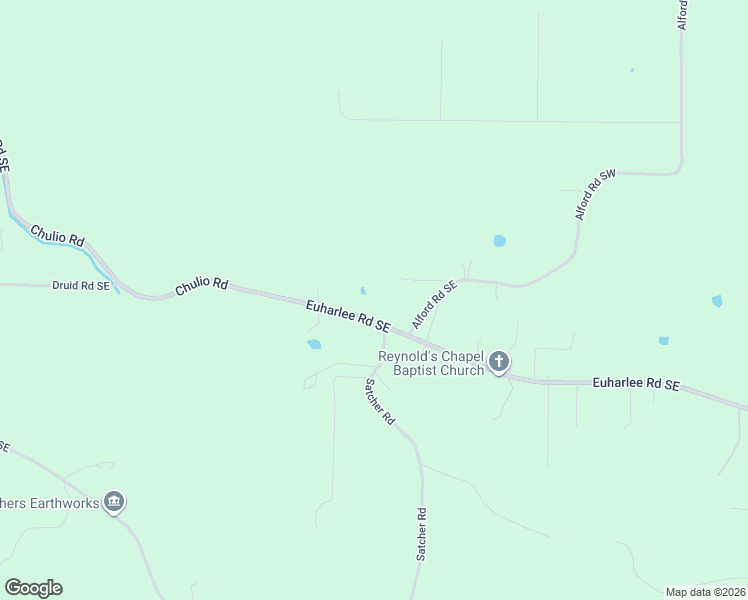 map of restaurants, bars, coffee shops, grocery stores, and more near 2414 Euharlee Road Southeast in Taylorsville