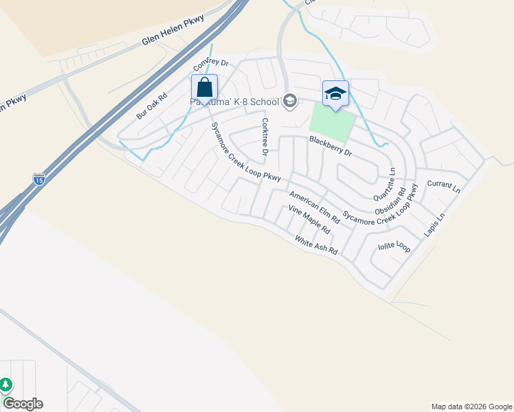 map of restaurants, bars, coffee shops, grocery stores, and more near 17961 Valerian Way in San Bernardino