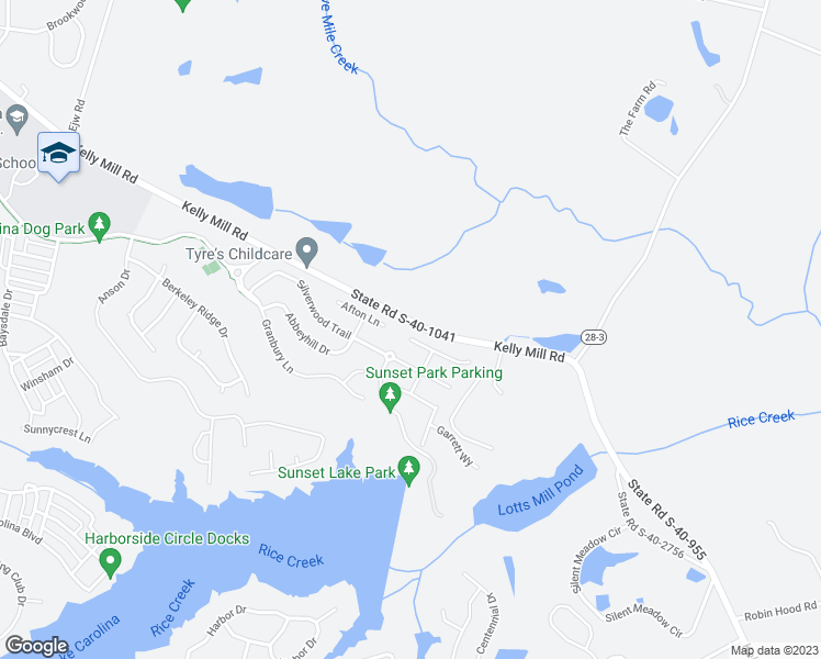 map of restaurants, bars, coffee shops, grocery stores, and more near 405 Abbeydale Way in Columbia
