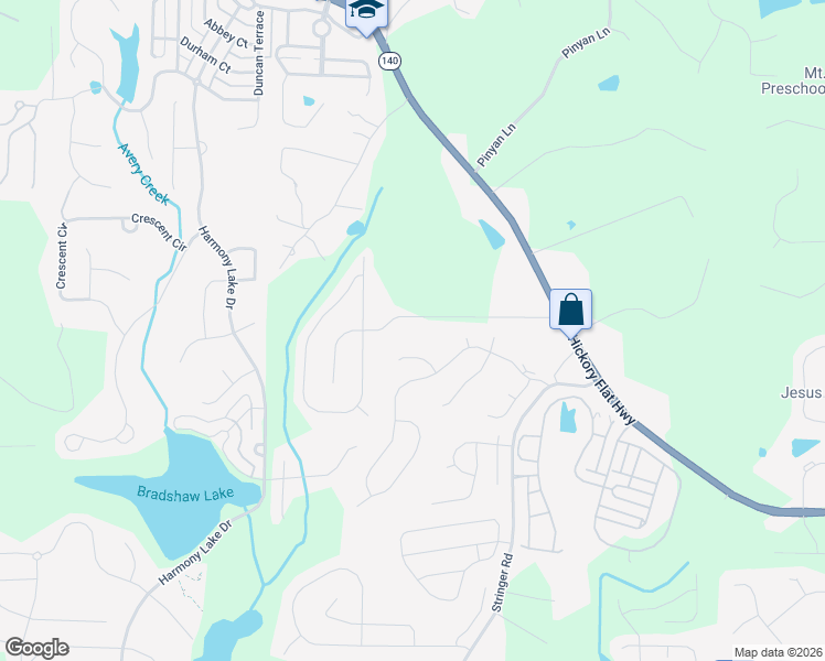 map of restaurants, bars, coffee shops, grocery stores, and more near 710 Middlebrook Chase in Canton