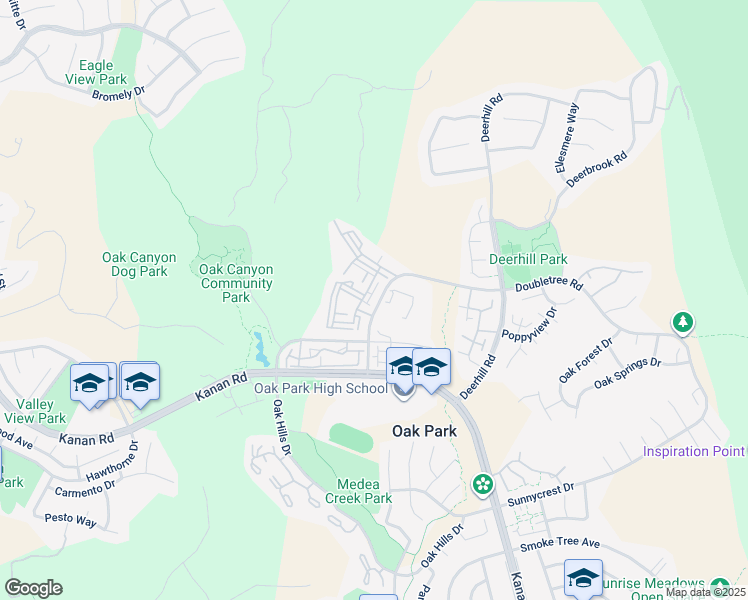 map of restaurants, bars, coffee shops, grocery stores, and more near 672 Indian Oak Lane in Oak Park