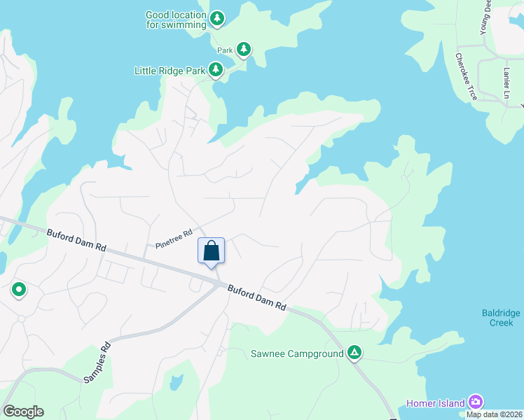 map of restaurants, bars, coffee shops, grocery stores, and more near 3060 Carlton Road in Cumming