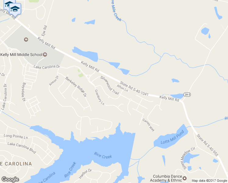 map of restaurants, bars, coffee shops, grocery stores, and more near 182 Silverwood Trail in Columbia