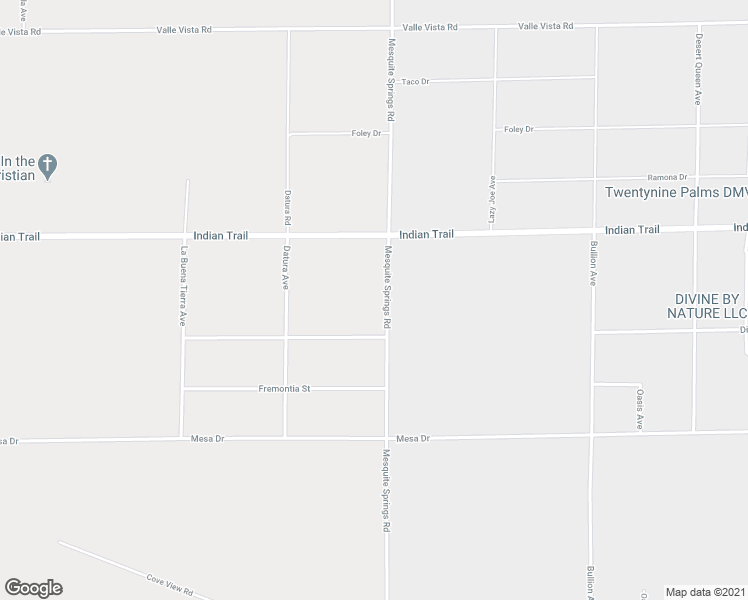 map of restaurants, bars, coffee shops, grocery stores, and more near 3834 Mesquite Springs Road in Twentynine Palms