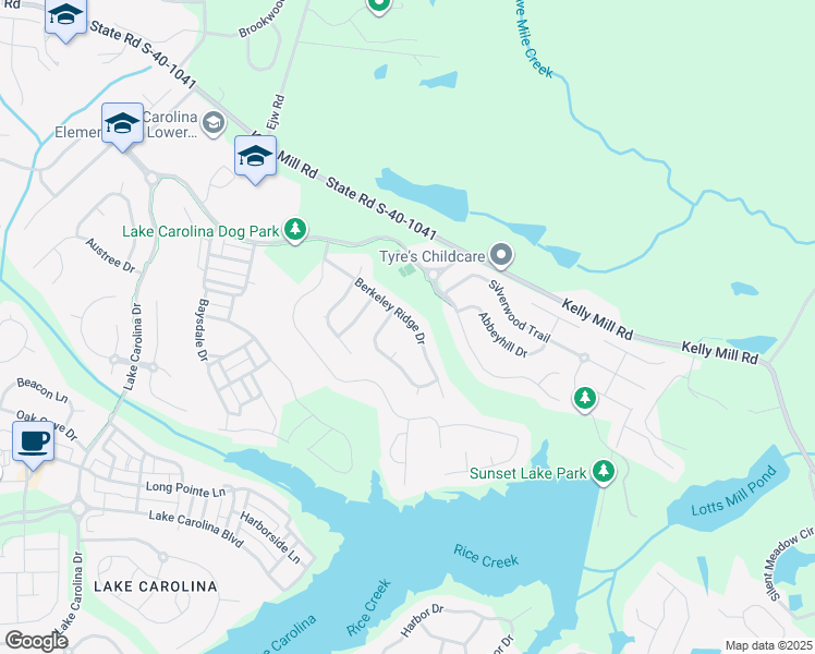 map of restaurants, bars, coffee shops, grocery stores, and more near 172 Berkeley Ridge Drive in Columbia