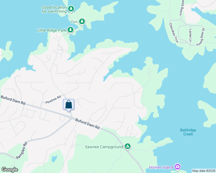 map of restaurants, bars, coffee shops, grocery stores, and more near 3360 Canon Bay Drive in Cumming