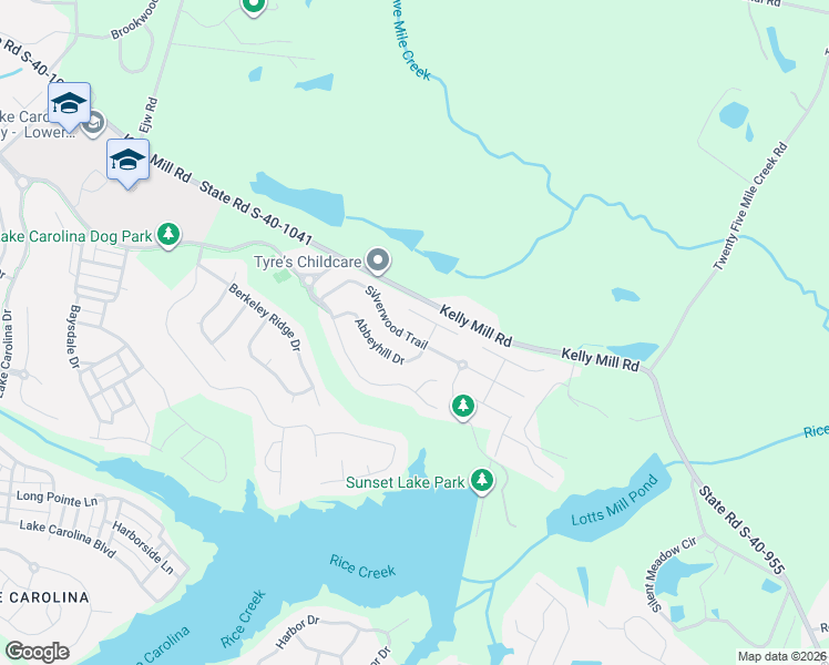 map of restaurants, bars, coffee shops, grocery stores, and more near 187 Silverwood Trail in Blythewood