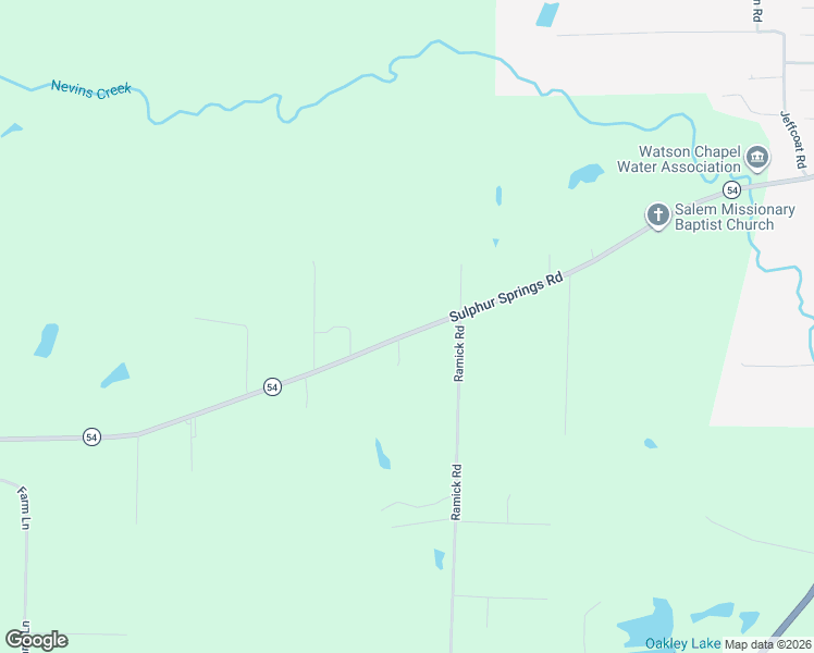 map of restaurants, bars, coffee shops, grocery stores, and more near 8020 Sulphur Springs Road in Pine Bluff