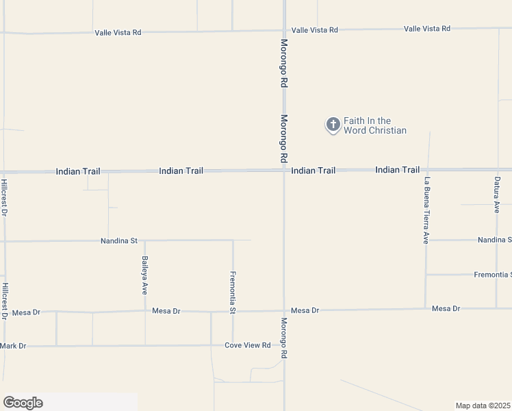 map of restaurants, bars, coffee shops, grocery stores, and more near 3888 Desert Heights Drive in Twentynine Palms