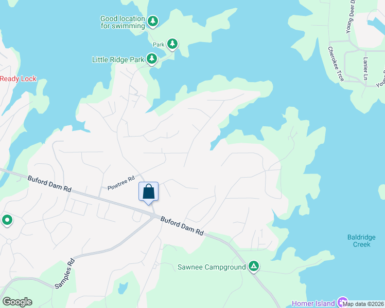 map of restaurants, bars, coffee shops, grocery stores, and more near 3125 Carlton Road in Cumming