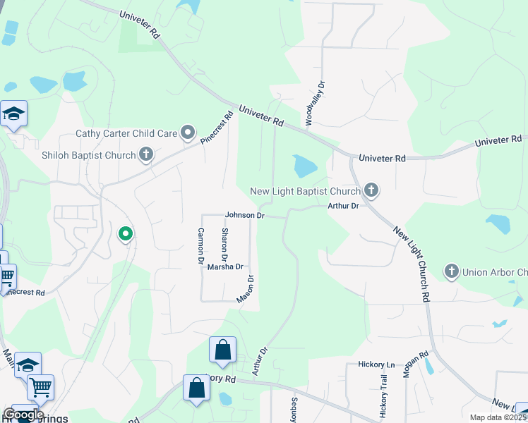 map of restaurants, bars, coffee shops, grocery stores, and more near 126 Brittany Drive in Canton