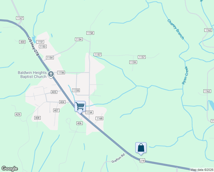 map of restaurants, bars, coffee shops, grocery stores, and more near 306 County Road 1154 in Cullman