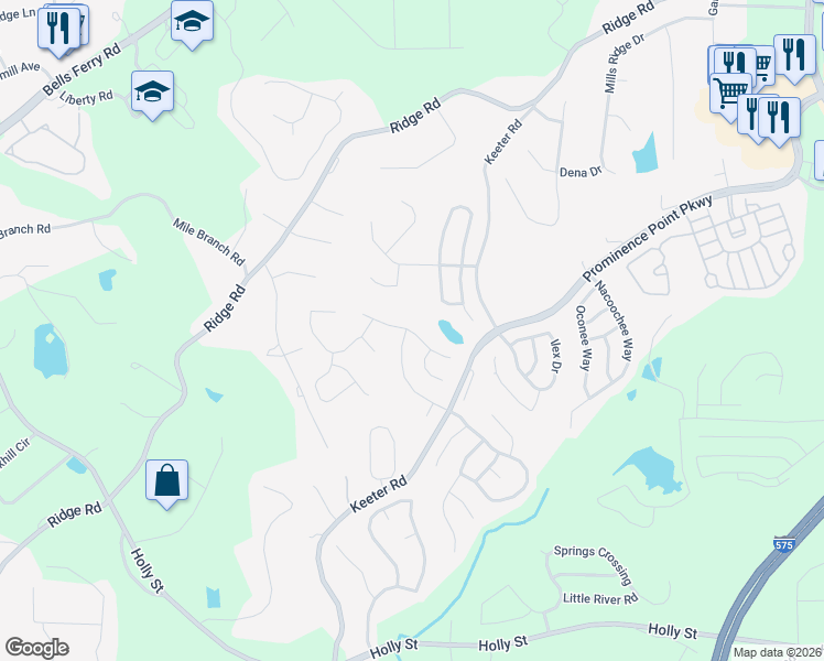 map of restaurants, bars, coffee shops, grocery stores, and more near 314 Nobleman Way in Canton