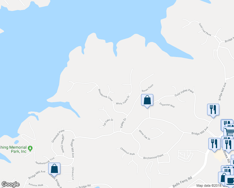 map of restaurants, bars, coffee shops, grocery stores, and more near 208 Willow View Court in Canton