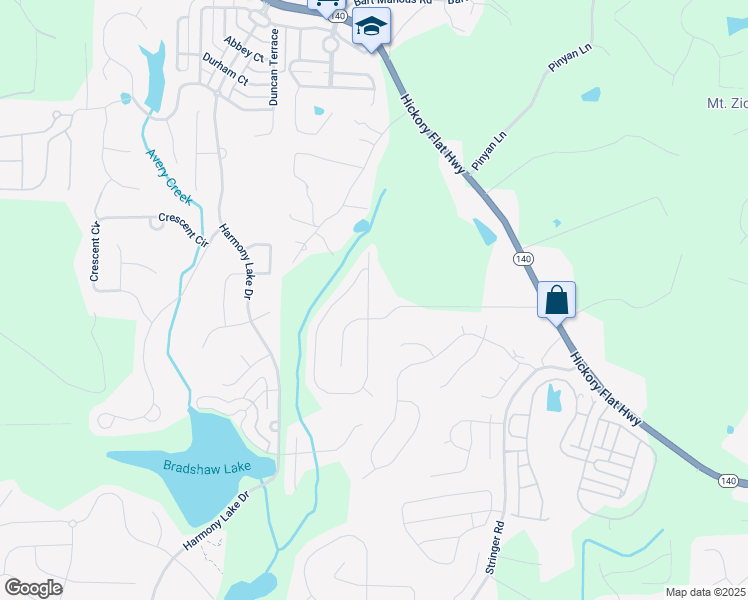 map of restaurants, bars, coffee shops, grocery stores, and more near 117 Cherokee Reserve Circle in Canton