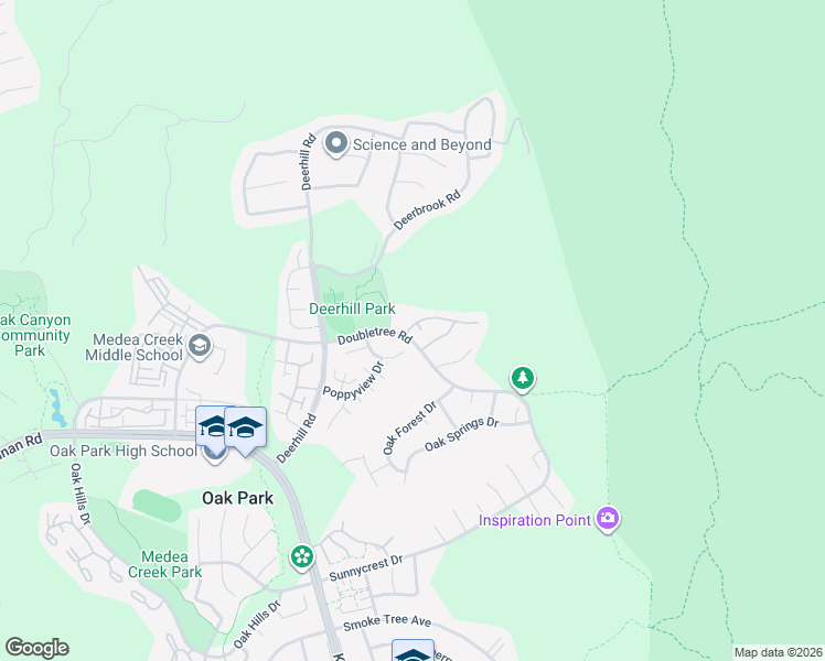 map of restaurants, bars, coffee shops, grocery stores, and more near 6809 Pala Mesa Drive in Oak Park