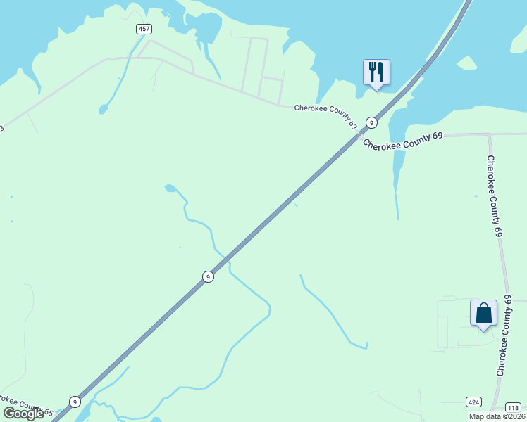 map of restaurants, bars, coffee shops, grocery stores, and more near 3215 Cedar Bluff Road in Centre