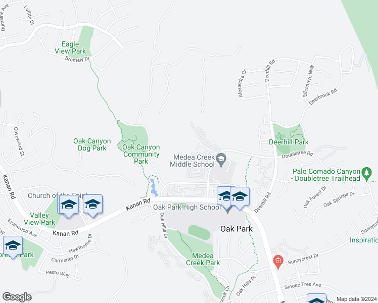 map of restaurants, bars, coffee shops, grocery stores, and more near 697 Sutton Crest Trail in Oak Park