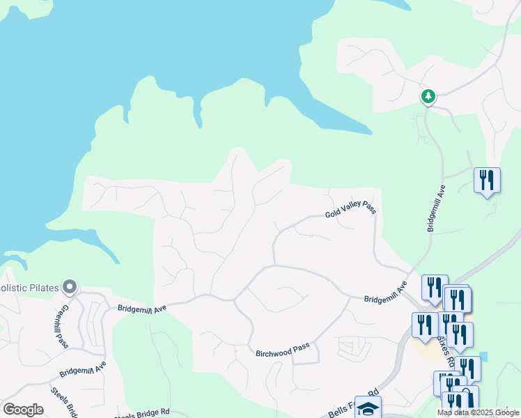 map of restaurants, bars, coffee shops, grocery stores, and more near 903 Raven Point in Canton
