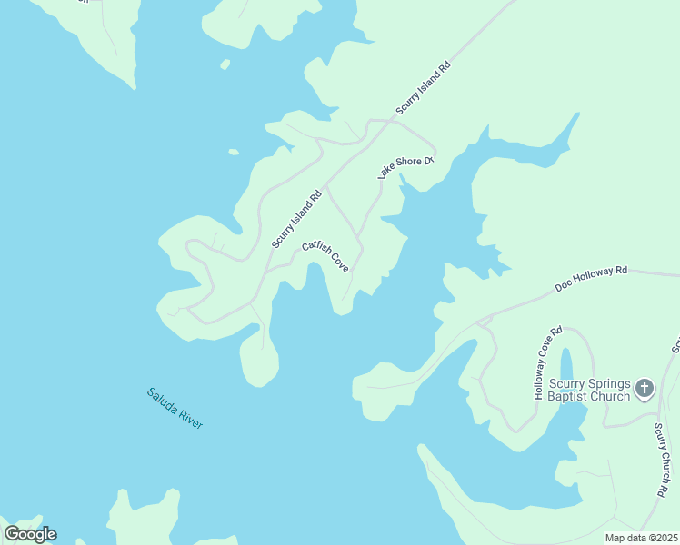 map of restaurants, bars, coffee shops, grocery stores, and more near 274 Catfish Cove in Chappells