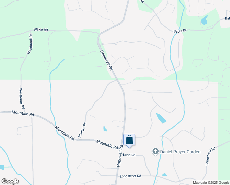 map of restaurants, bars, coffee shops, grocery stores, and more near 16660 Hopewell Road in Alpharetta