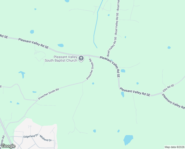 map of restaurants, bars, coffee shops, grocery stores, and more near 838 Preacher Smith Road in Silver Creek