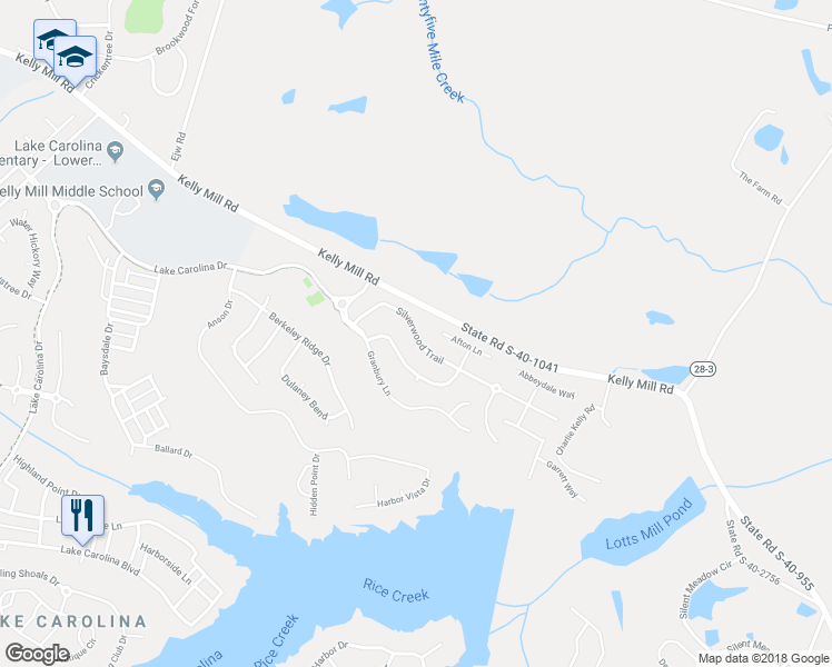 map of restaurants, bars, coffee shops, grocery stores, and more near 158 Silverwood Trail in Columbia