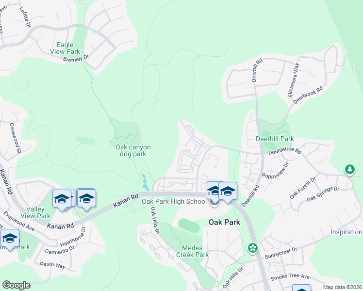 map of restaurants, bars, coffee shops, grocery stores, and more near 697 Sutton Crest Trail in Oak Park