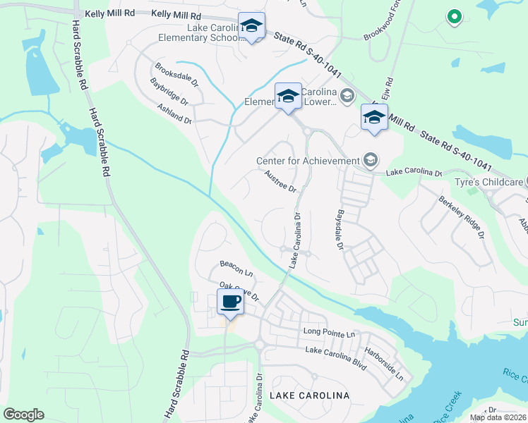 map of restaurants, bars, coffee shops, grocery stores, and more near 6 Back Bay Court in Columbia