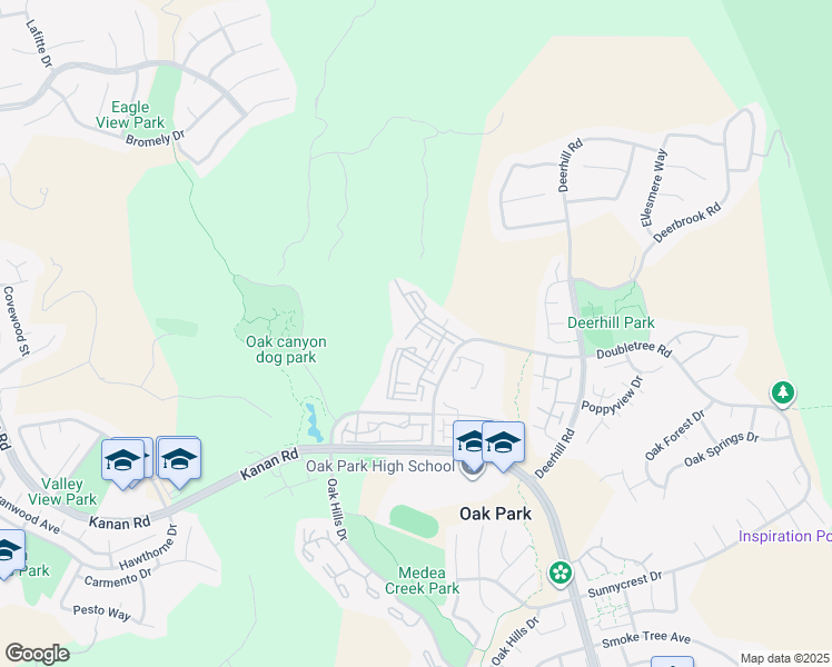 map of restaurants, bars, coffee shops, grocery stores, and more near 684 Sutton Crest Trail in Agoura Hills