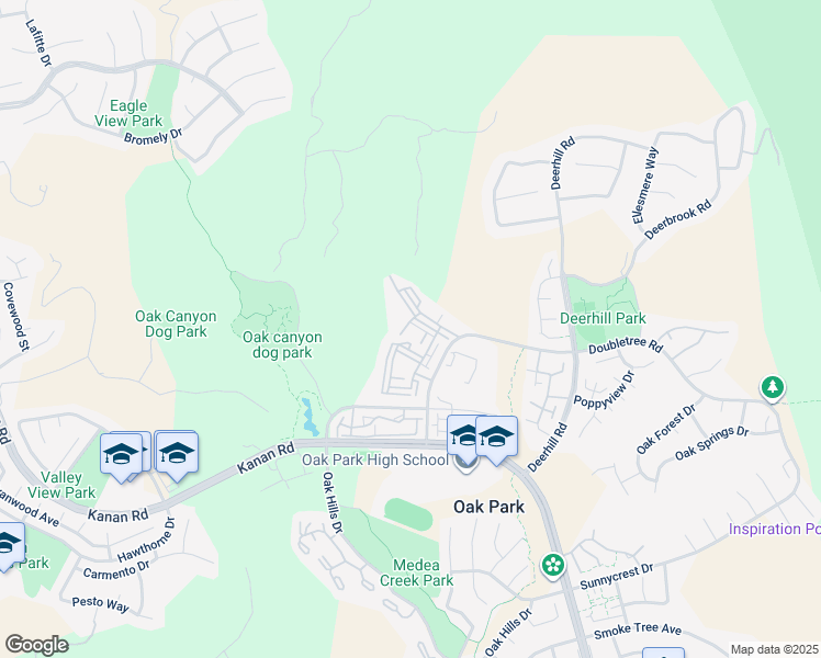 map of restaurants, bars, coffee shops, grocery stores, and more near 684 Sutton Crest Trail in Oak Park