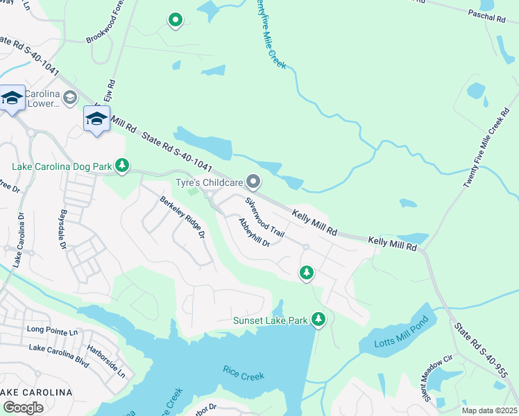 map of restaurants, bars, coffee shops, grocery stores, and more near 155 Silverwood Trail in Columbia
