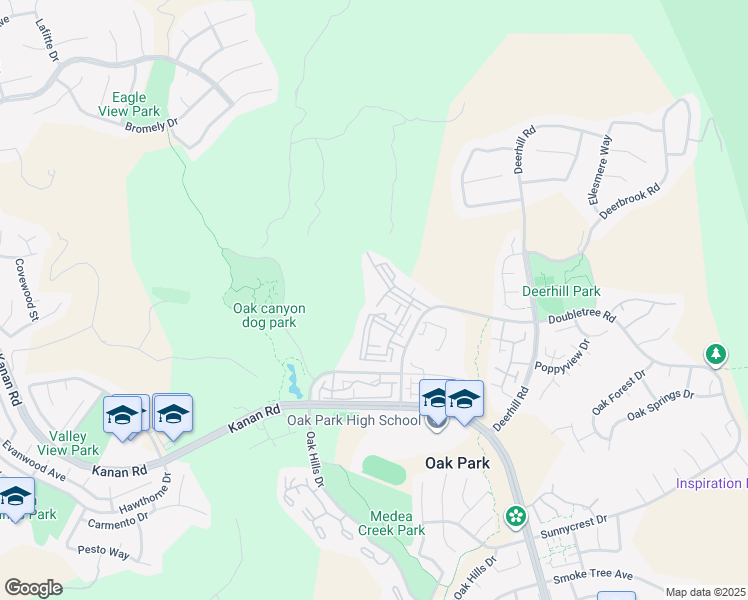 map of restaurants, bars, coffee shops, grocery stores, and more near 697 Sutton Crest Trail in Oak Park