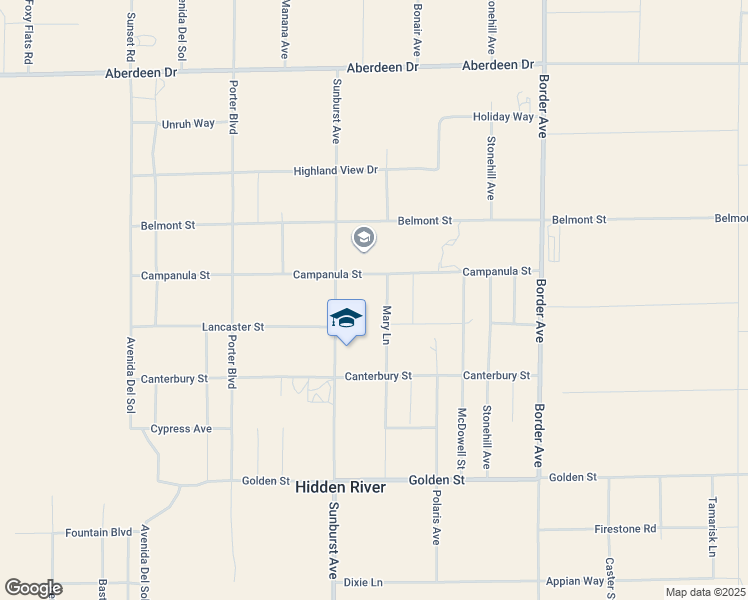 map of restaurants, bars, coffee shops, grocery stores, and more near 62171 Campanula Street in Joshua Tree