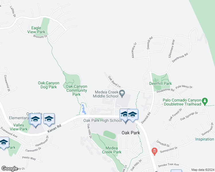 map of restaurants, bars, coffee shops, grocery stores, and more near 697 Sutton Crest Trail in Oak Park