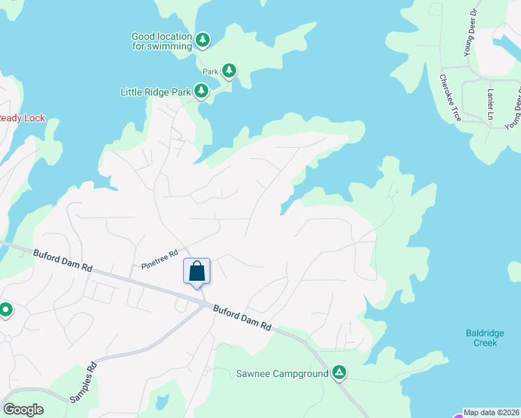 map of restaurants, bars, coffee shops, grocery stores, and more near 3125 Carlton Road in Cumming