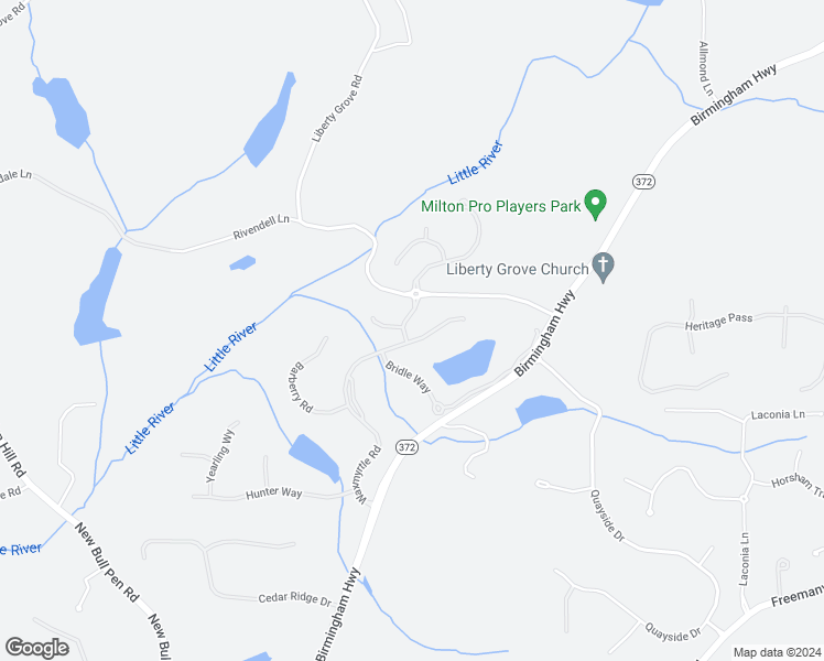 map of restaurants, bars, coffee shops, grocery stores, and more near 16534 Waxmyrtle Drive in Alpharetta