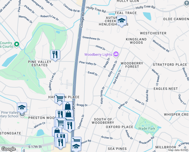 map of restaurants, bars, coffee shops, grocery stores, and more near 918 Ewell Drive in Wilmington