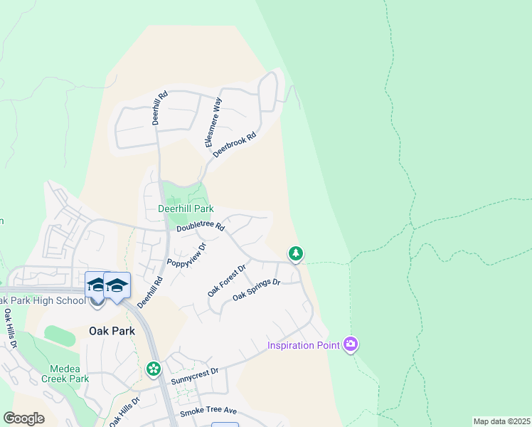 map of restaurants, bars, coffee shops, grocery stores, and more near 6909 Pala Mesa Drive in Oak Park